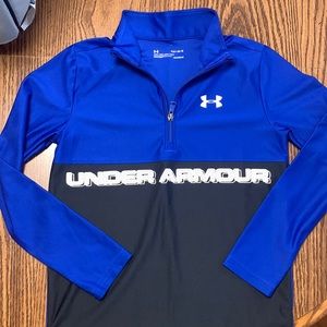 UA heat gear boys quarter zip top